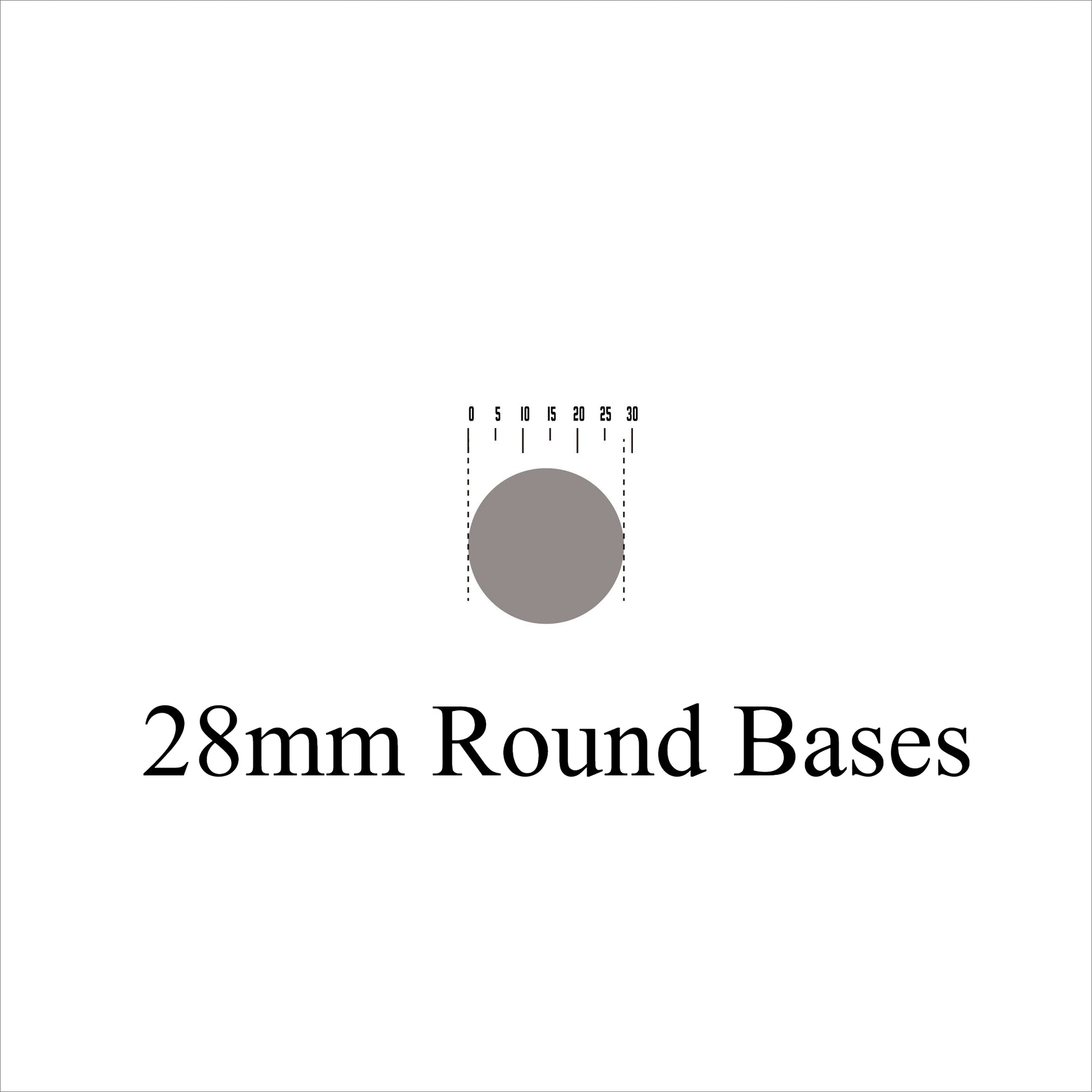 28mm Round Bases for Miniatures 28mm New comming - Wargame Base World