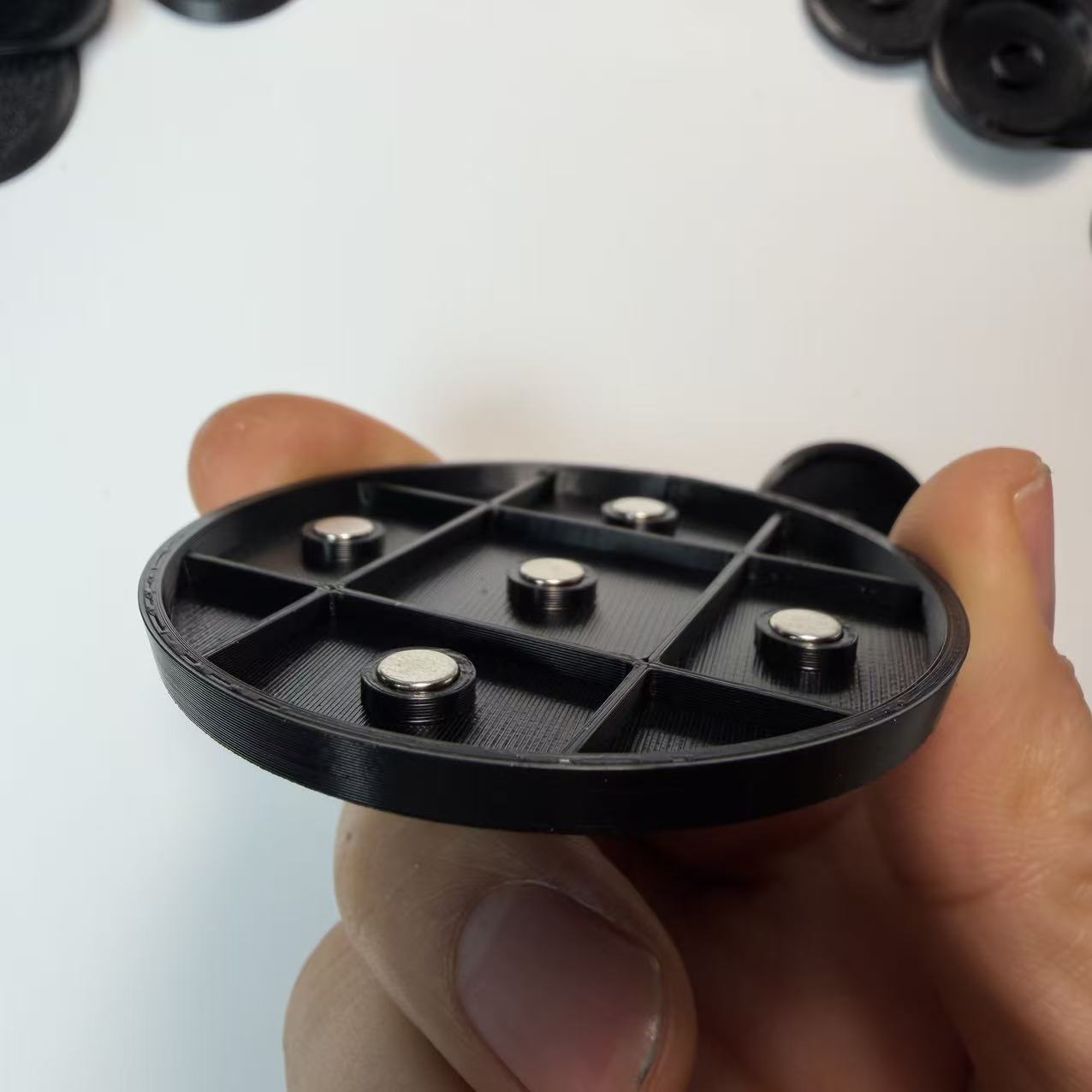 3D Printed ABS Round Bases with Magnet Slots - 25mm to 130mm