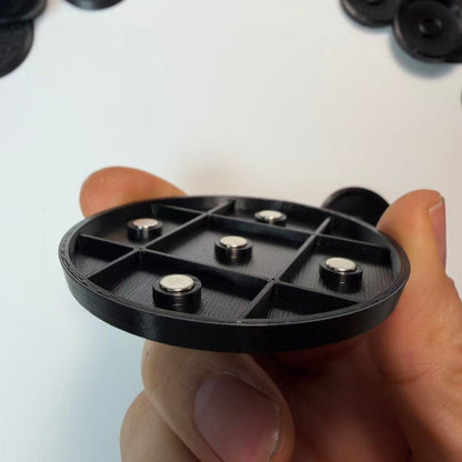 3D Printed ABS Round Bases with Magnet Slots - 25mm to 130mm