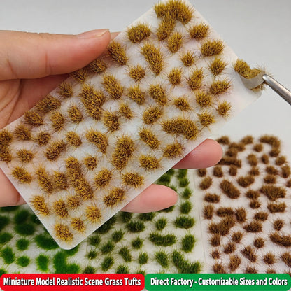 58 irregular grass tufts sheets in assorted colours - Wargame Base World