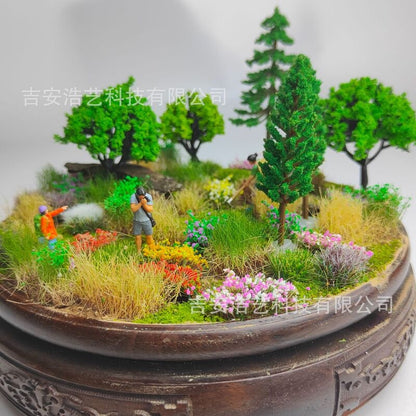 Grass sheet field scene with tree cover - Wargame Base World
