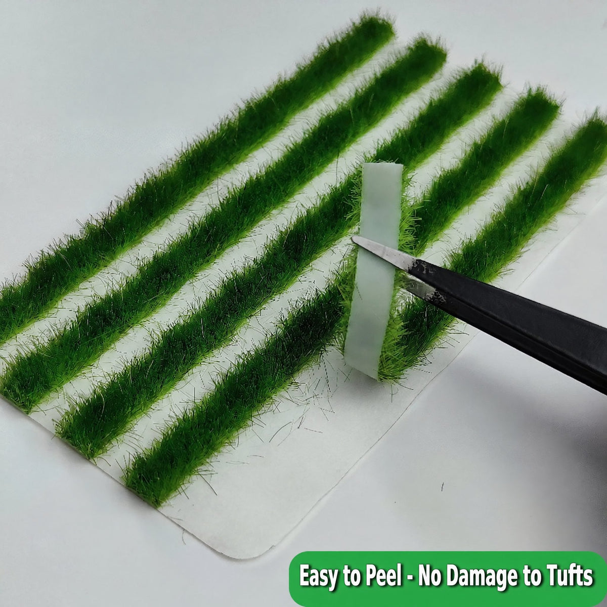 5mm strip grass tufts, easy to peel off the film backing - Wargame Base World