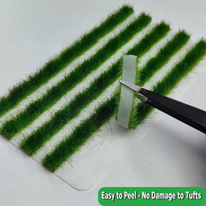 5mm strip grass tufts, easy to peel off the film backing - Wargame Base World