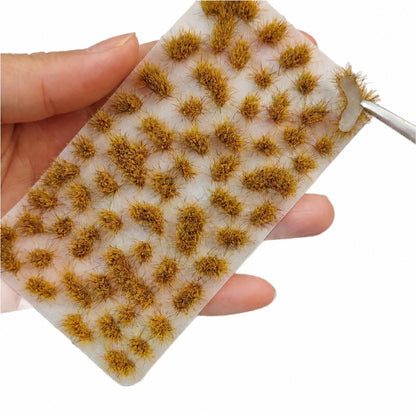 58 irregular grass tufts per sheet, colour range - Wargame Base World