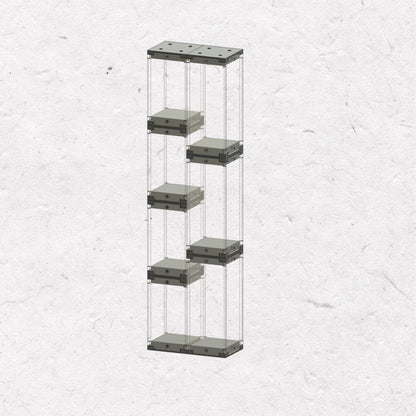 Miniature Acrylic Display Case - PETG Carbon Fiber Base | Wargame Base World - Wargame Base World