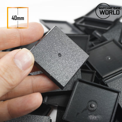 40mm Square Bases - Precision Plastic Foundation for Monstrous Infantry & Large Miniatures` - Wargame Base World