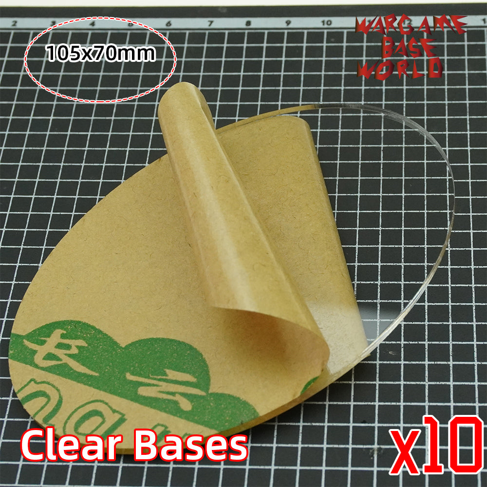 105x70mm clear bases TRANSPARENT / CLEAR BASES for Miniatures - WargameBase Store