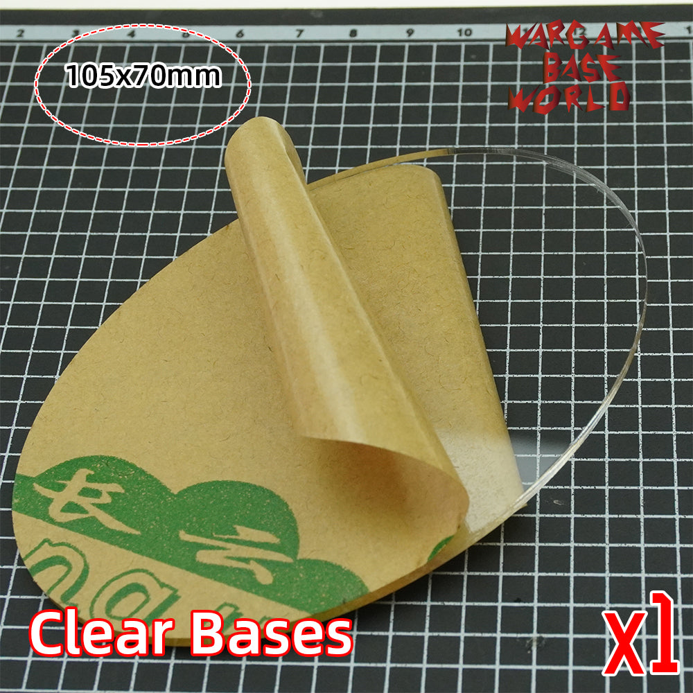105x70mm clear bases TRANSPARENT / CLEAR BASES for Miniatures - WargameBase Store