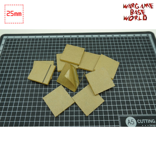 25mm Square Clear Bases TRANSPARENT / CLEAR BASES for Miniatures - WargameBase Store