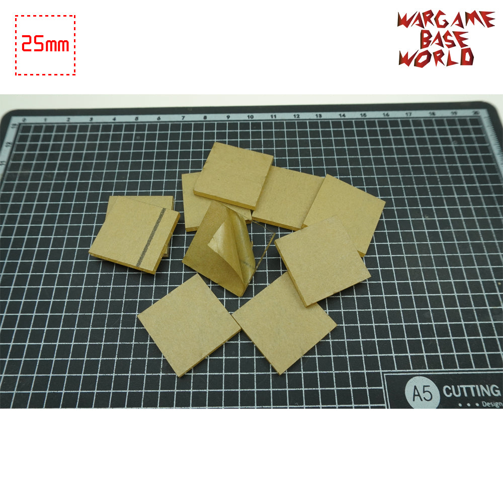 25mm Square Clear Bases TRANSPARENT / CLEAR BASES for Miniatures - WargameBase Store