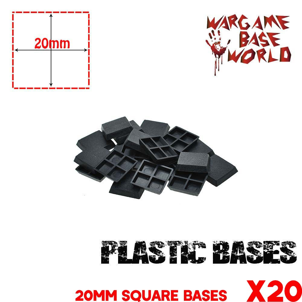 Lot of 20 - 20mm Miniature square bases for warhammer - WargameBase Store