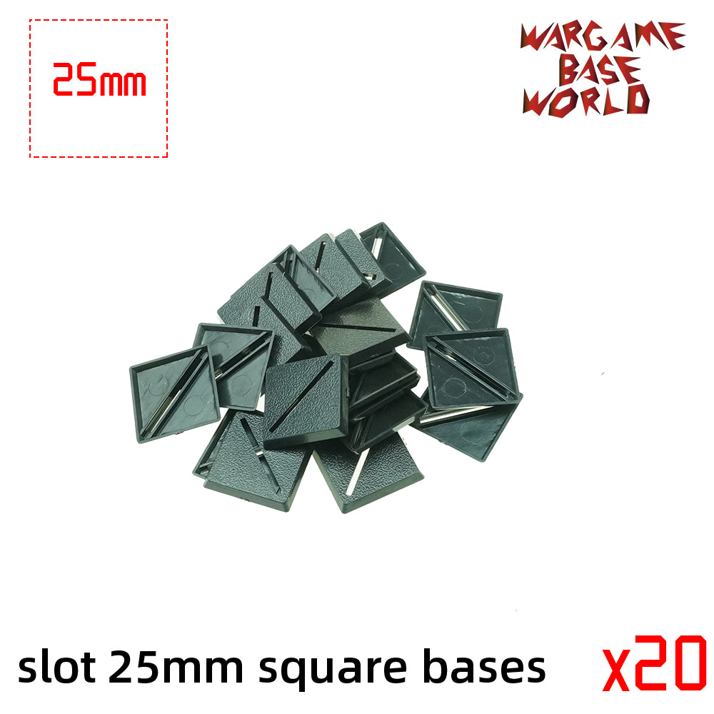 Lot of 25mm square slot bases Miniature square bases for warhammer - WargameBase Store