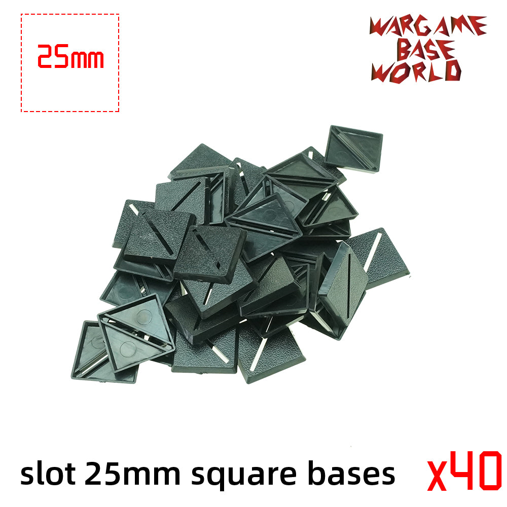 Lot of 25mm square slot bases Miniature square bases for warhammer - WargameBase Store