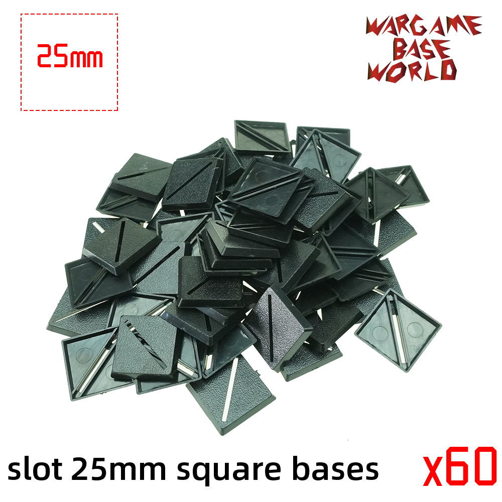 Lot of 25mm square slot bases Miniature square bases for warhammer - WargameBase Store