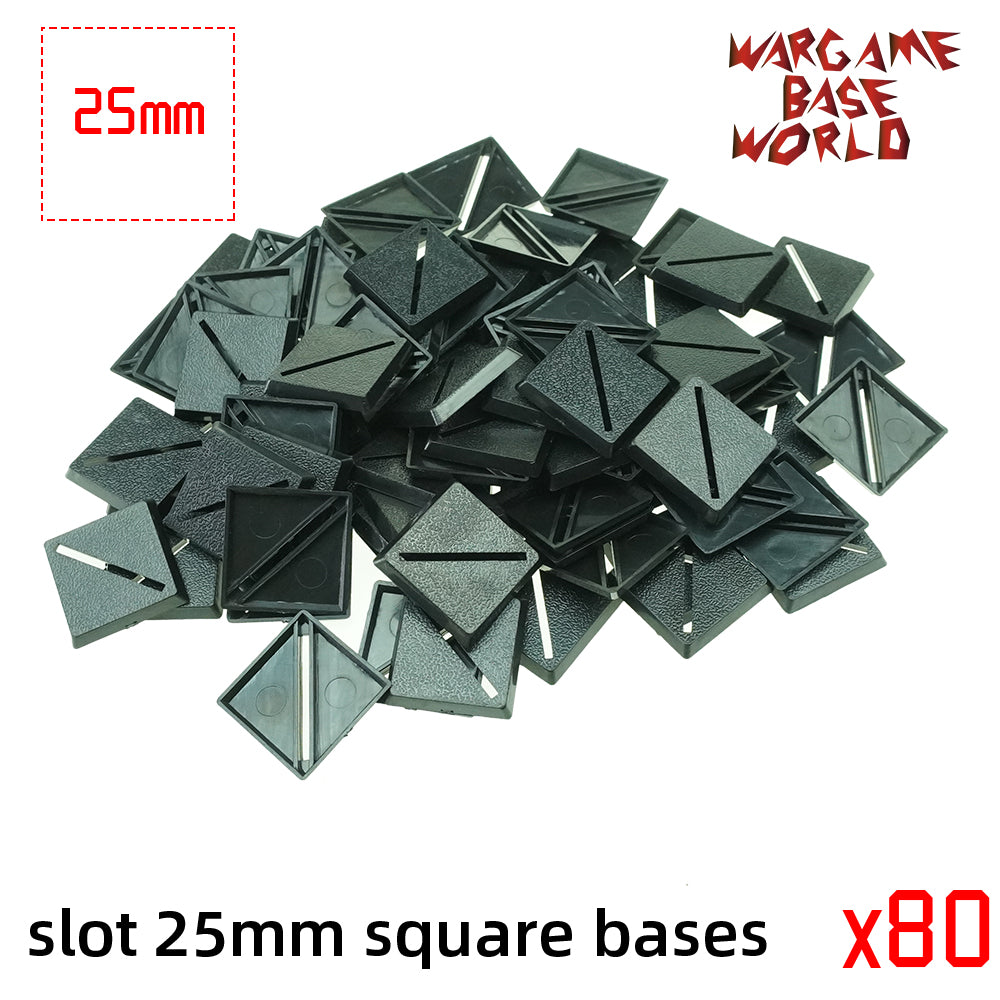 Lot of 25mm square slot bases Miniature square bases for warhammer - WargameBase Store