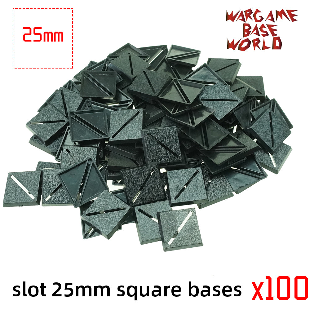 Lot of 25mm square slot bases Miniature square bases for warhammer - WargameBase Store