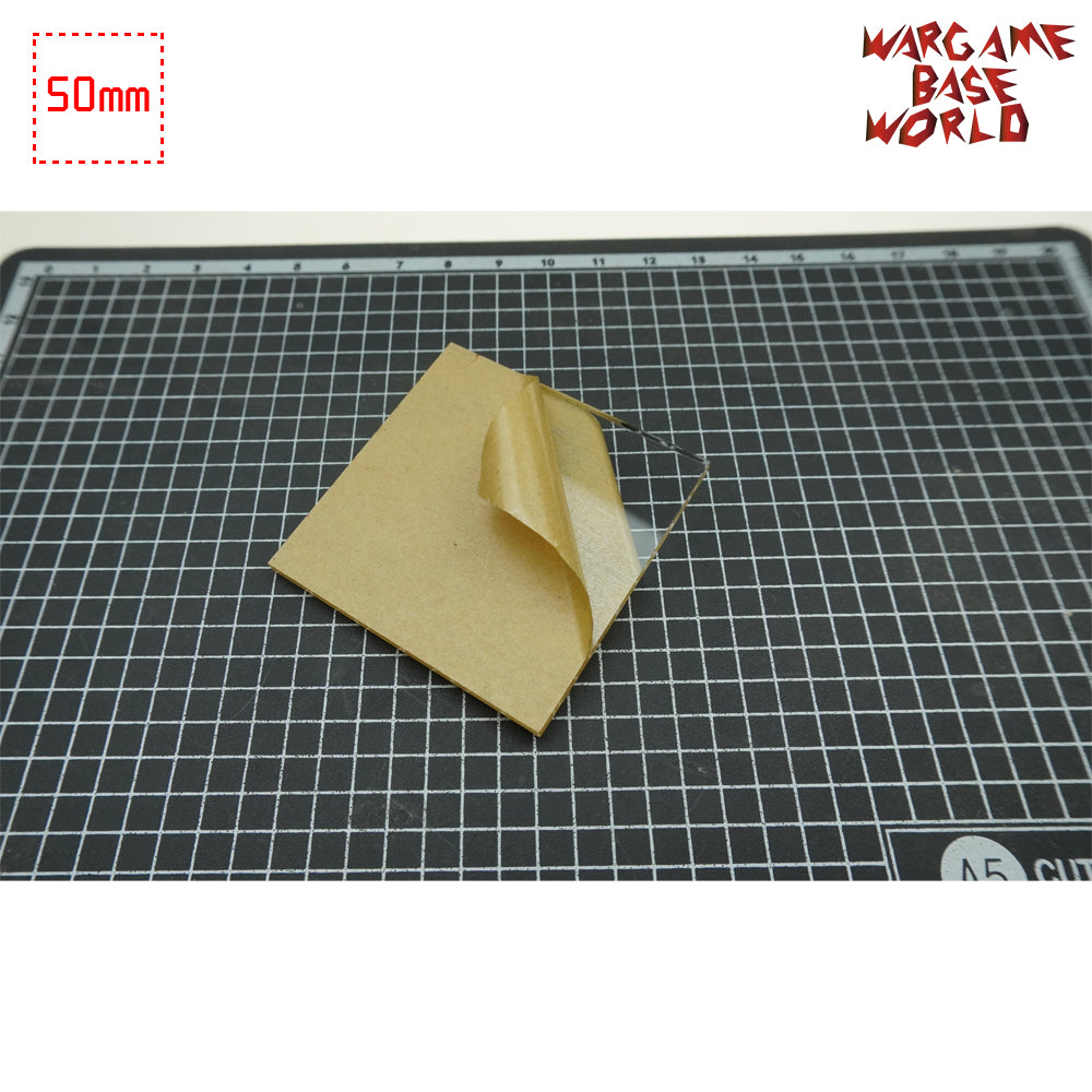 50mm Square Clear Bases TRANSPARENT / CLEAR BASES for Miniatures - WargameBase Store