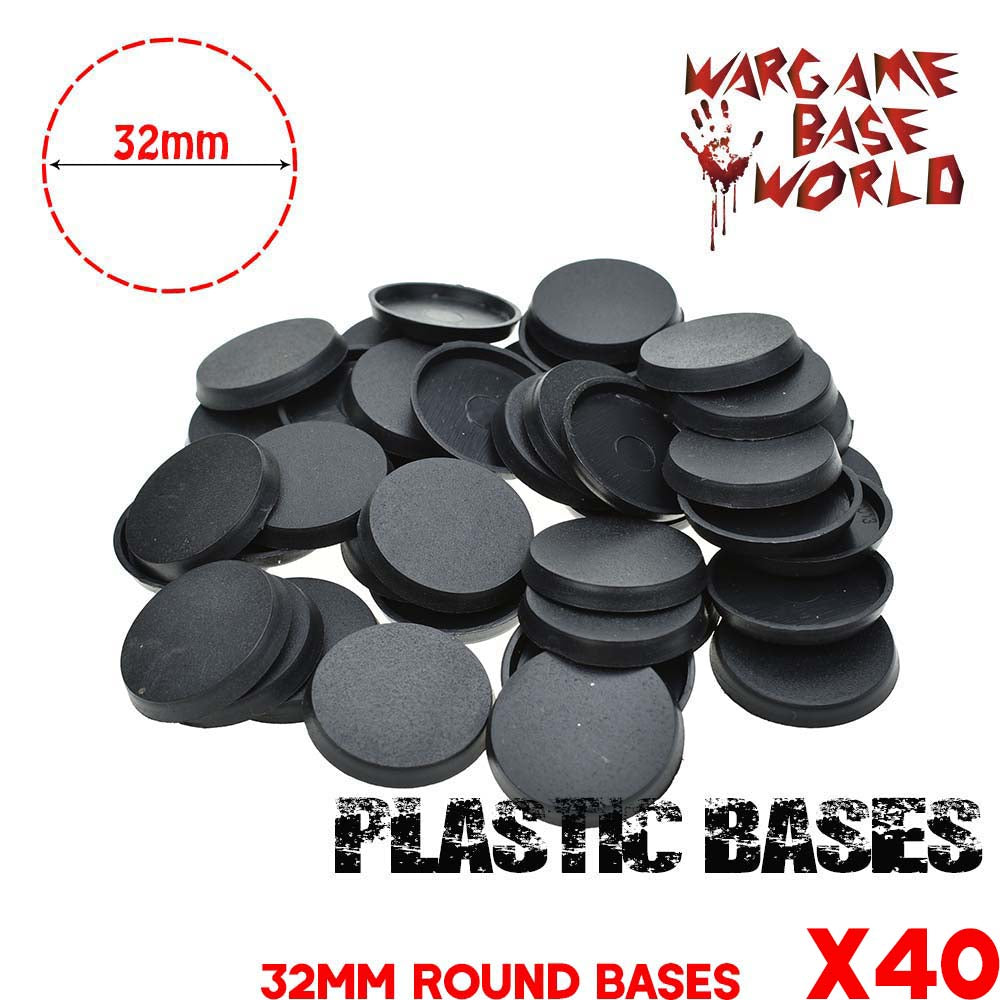 Wargame Base World - Lot of 40 32mm round bases - WargameBase Store