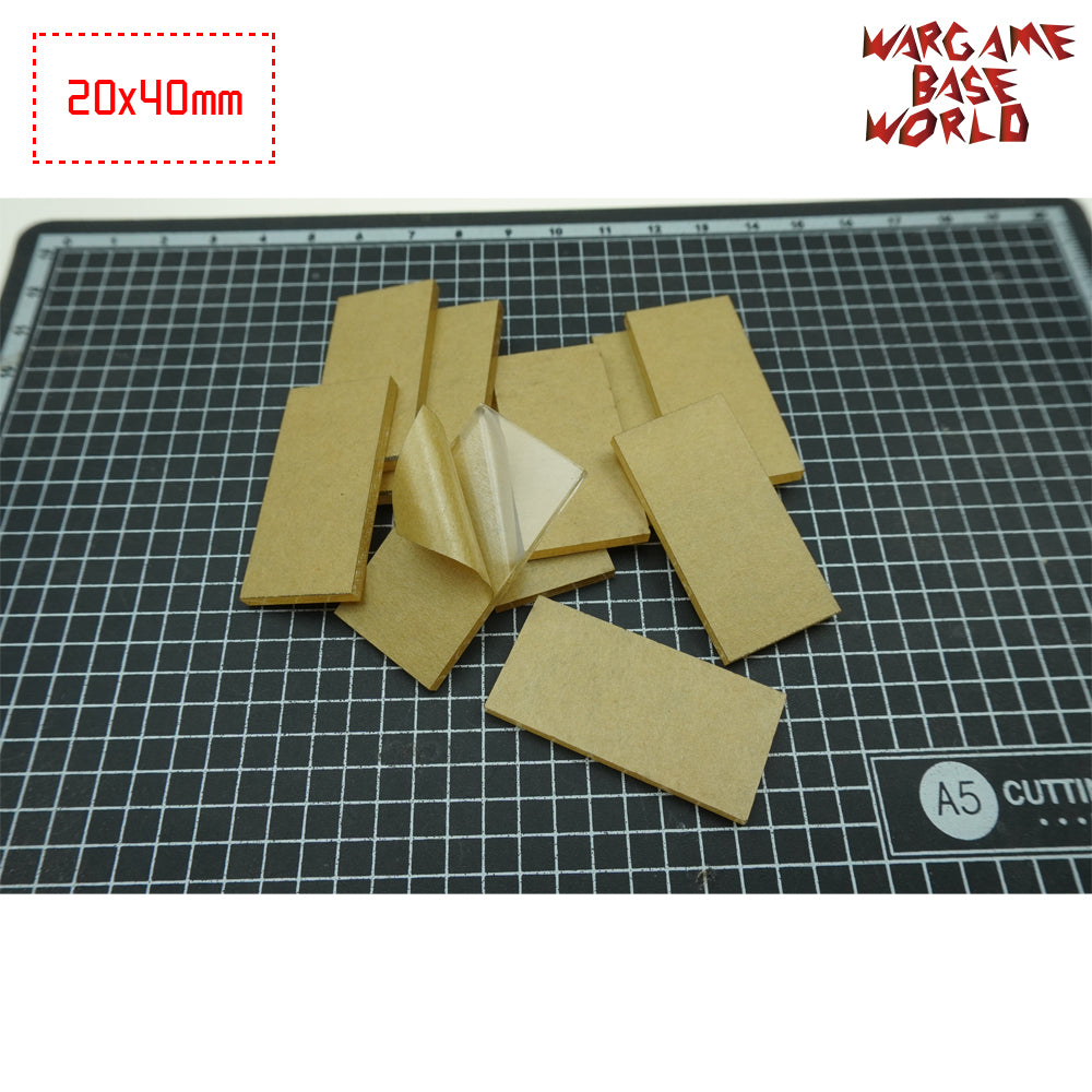 40x20mm Rectangle Clear Bases TRANSPARENT / CLEAR BASES for Miniatures - WargameBase Store