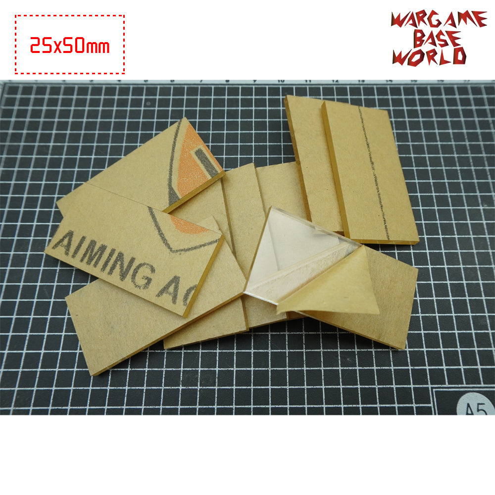 50x25mm Rectangle Clear Bases TRANSPARENT / CLEAR BASES for Miniatures - WargameBase Store