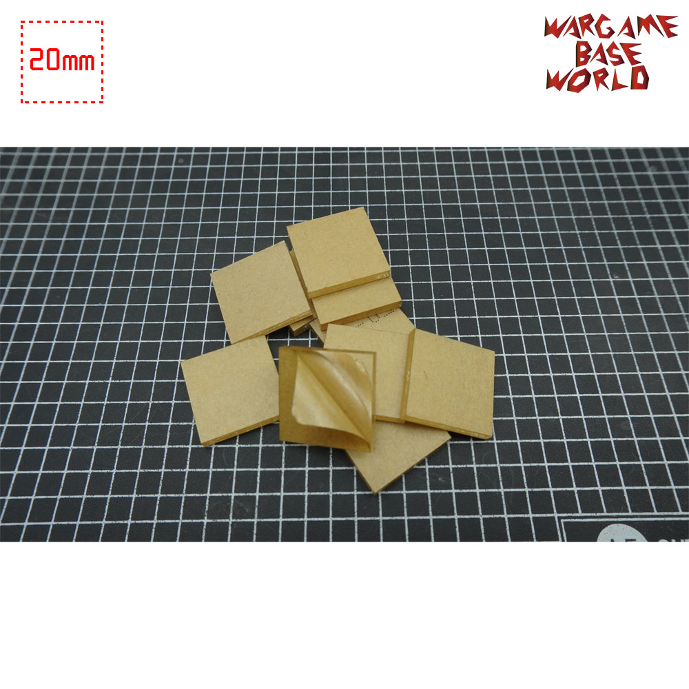 20mm Square Clear Bases TRANSPARENT / CLEAR BASES for Miniatures - WargameBase Store