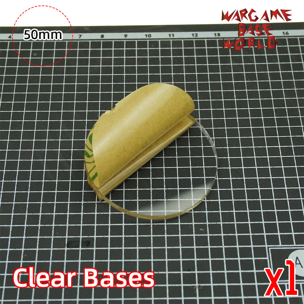 50mm Round Clear Bases TRANSPARENT / CLEAR BASES for Miniatures - WargameBase Store