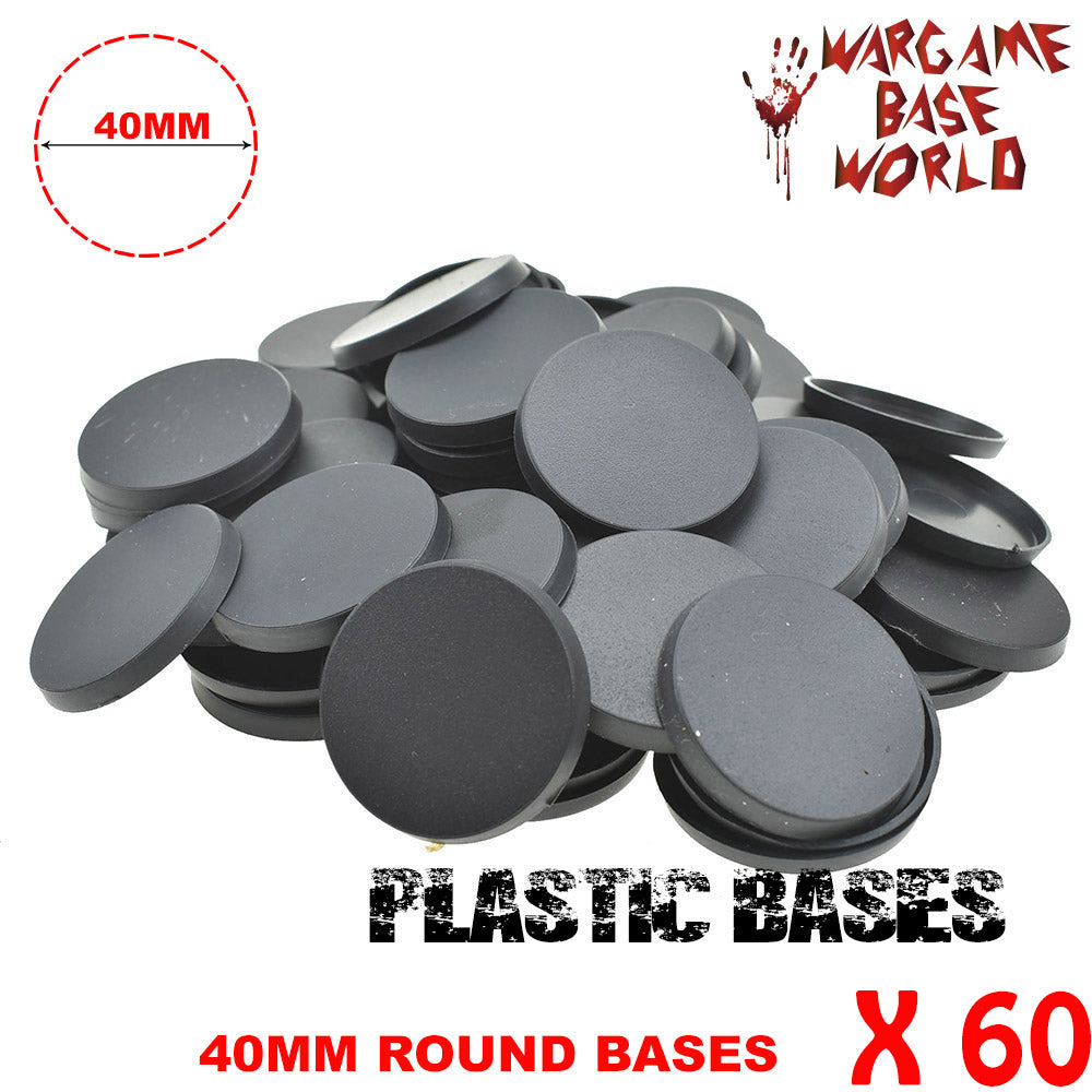Wargame Base World - Lot of 60 -  40mm miniature bases - WargameBase Store