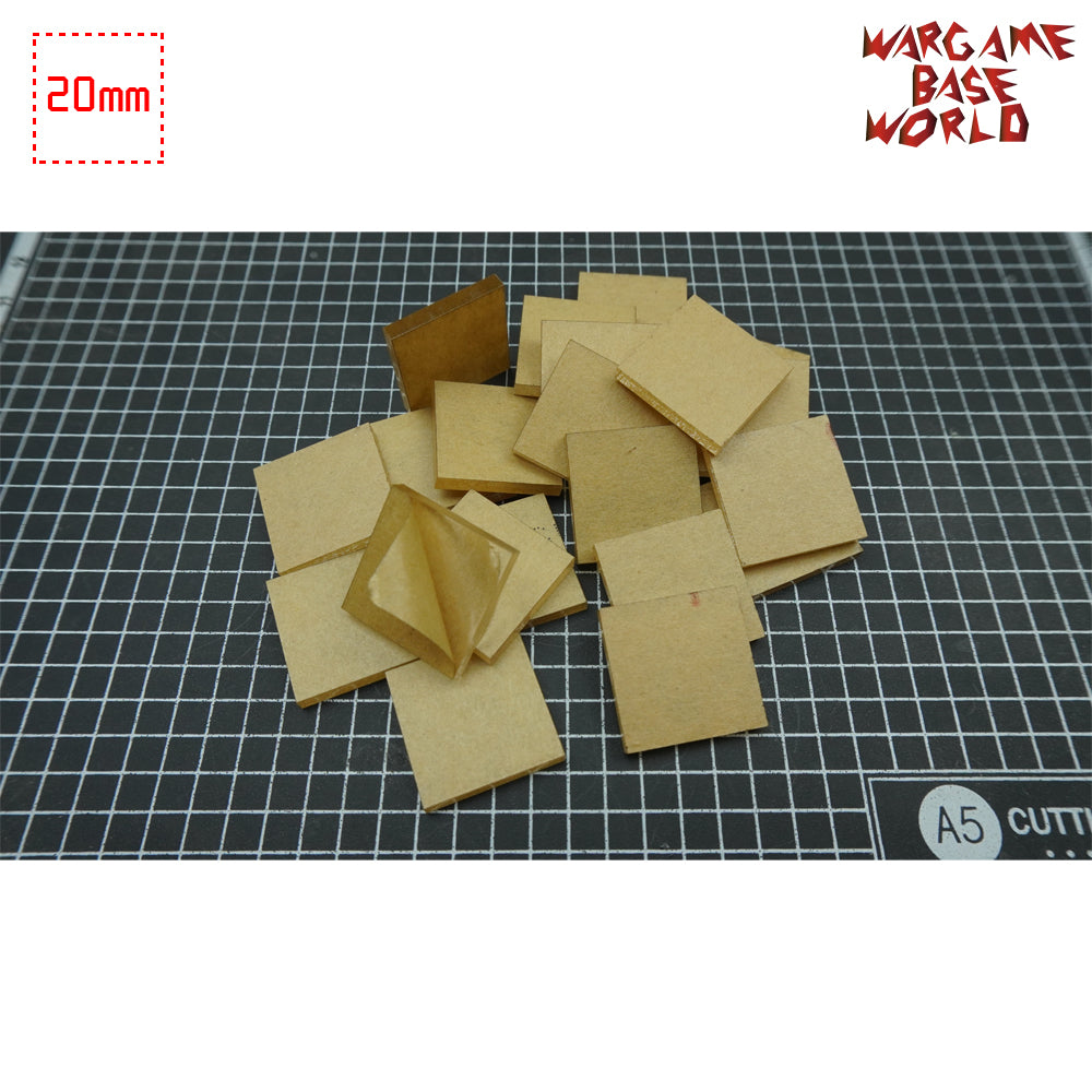 20mm Square Clear Bases TRANSPARENT / CLEAR BASES for Miniatures - WargameBase Store