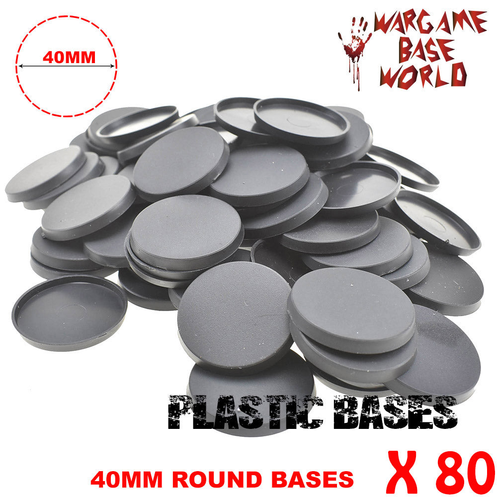 Wargame Base World - Lot of 80 -  40mm round miniature bases - WargameBase Store