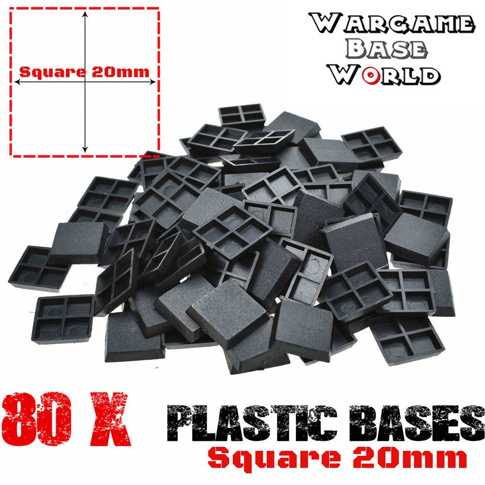 Lot of 80 20mm square bases - WargameBase Store