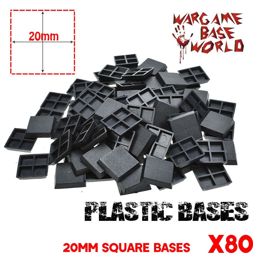 Lot of 80 20mm square bases - WargameBase Store