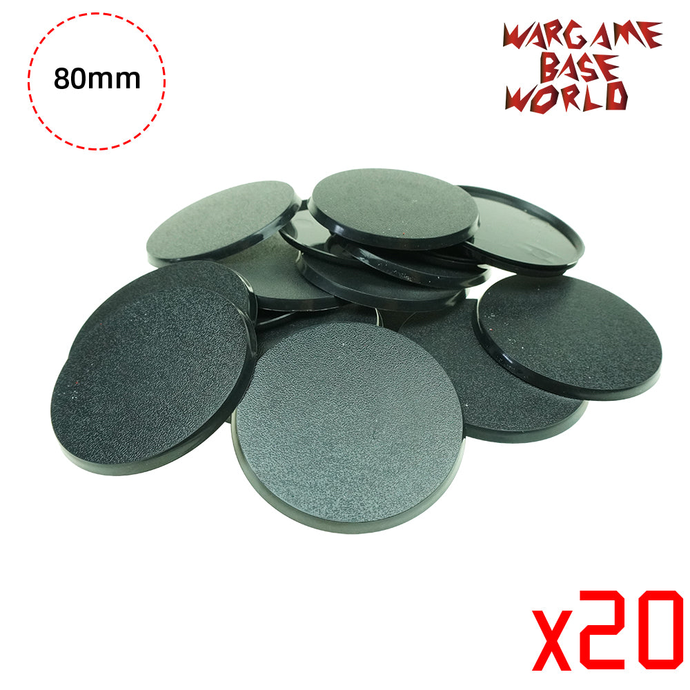 Round bases - 80mm round bases - WargameBase Store