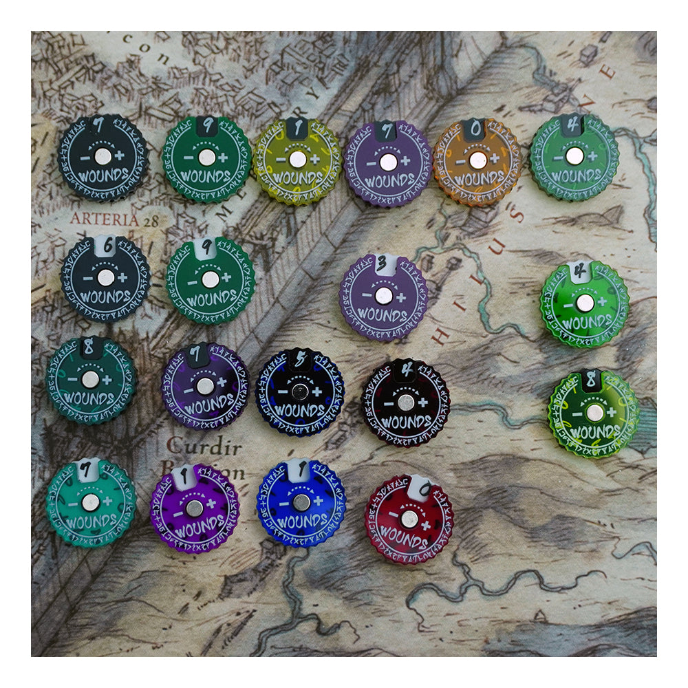 20mm Wounds Tracker 1 Set - Wargame Base World