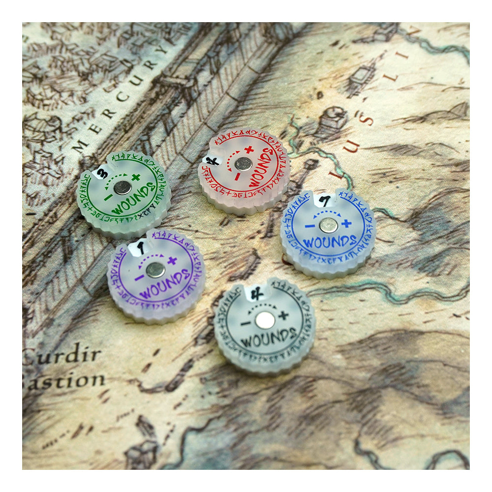 20mm Wounds Tracker 1 Set - Wargame Base World