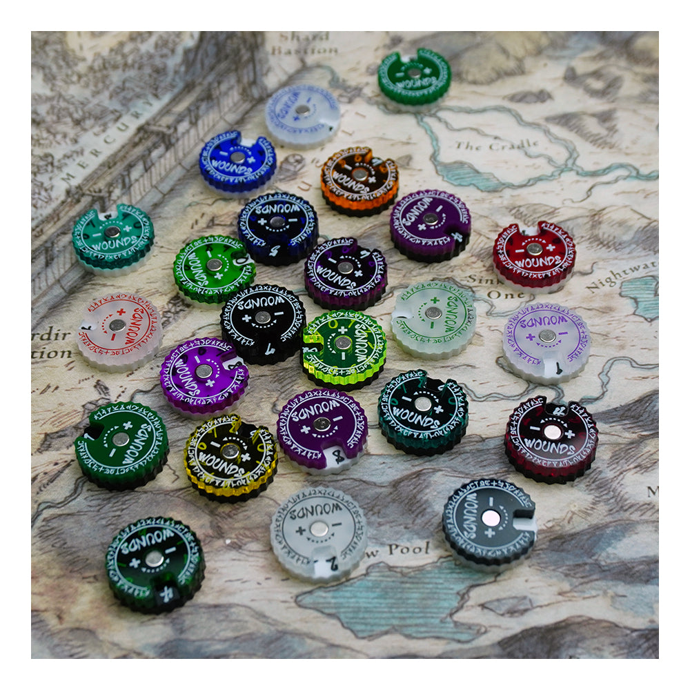 20mm Wounds Tracker 1 Set - Wargame Base World