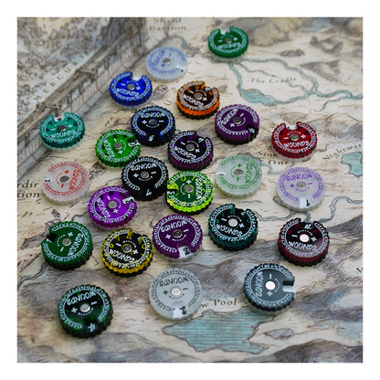 20mm Wounds Tracker 1 Set - Wargame Base World