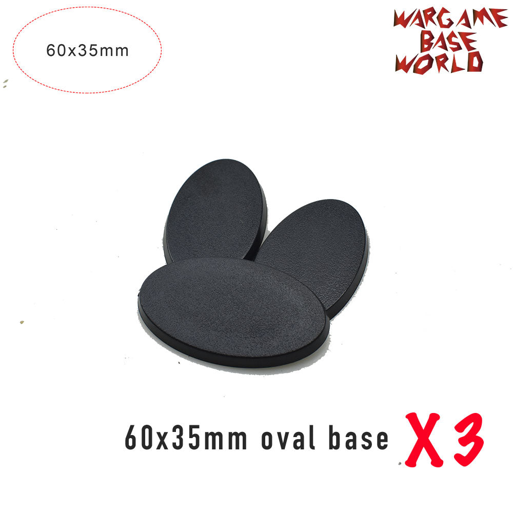 Oval Base - 60x35mm For Miniatures - Wargame Base World
