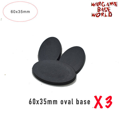 Oval Base - 60x35mm For Miniatures - Wargame Base World