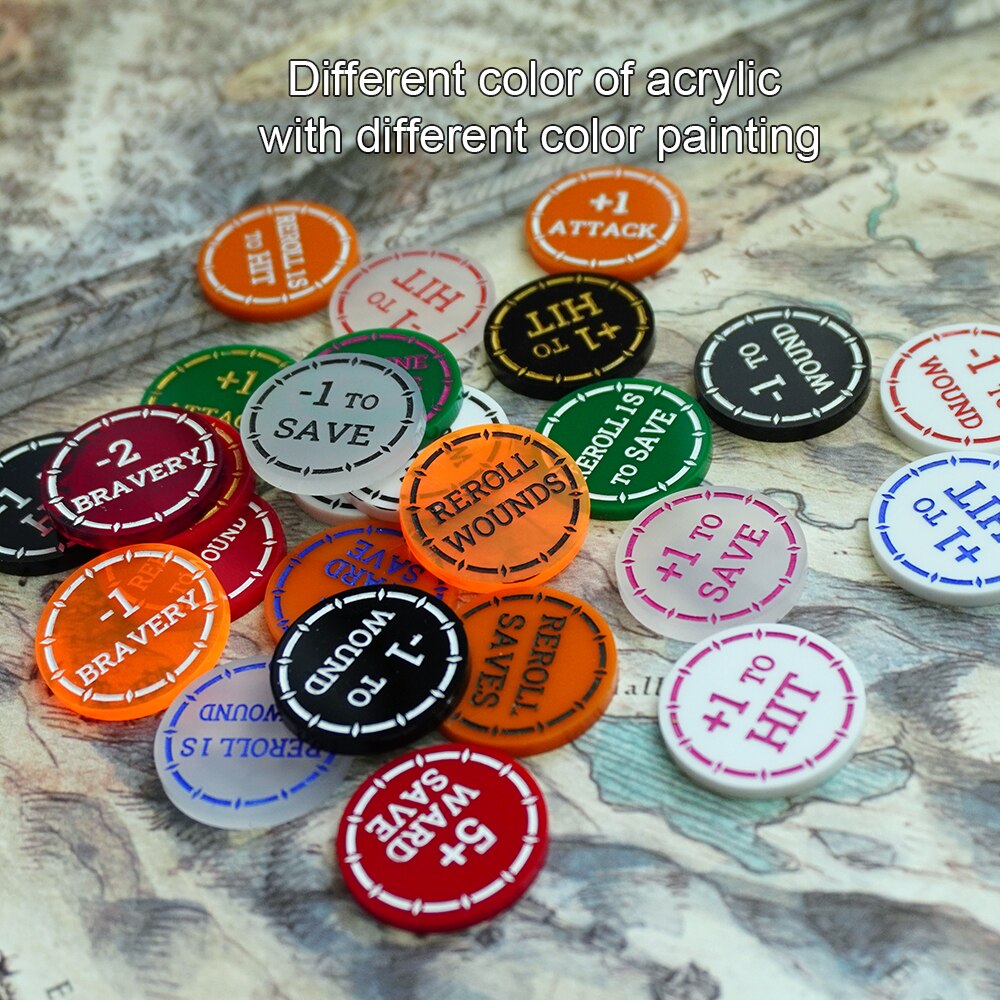 Tabletop Spells/Psychics/Abilities tokens Set for WH/AOS - AOS Tokens 36pcs - WargameBase Store