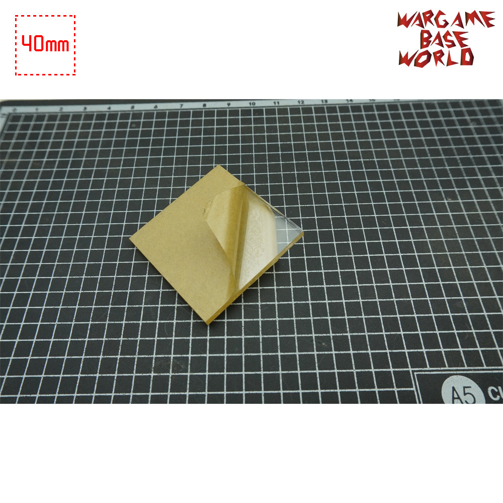 40mm Square Clear Bases TRANSPARENT / CLEAR BASES for Miniatures - WargameBase Store