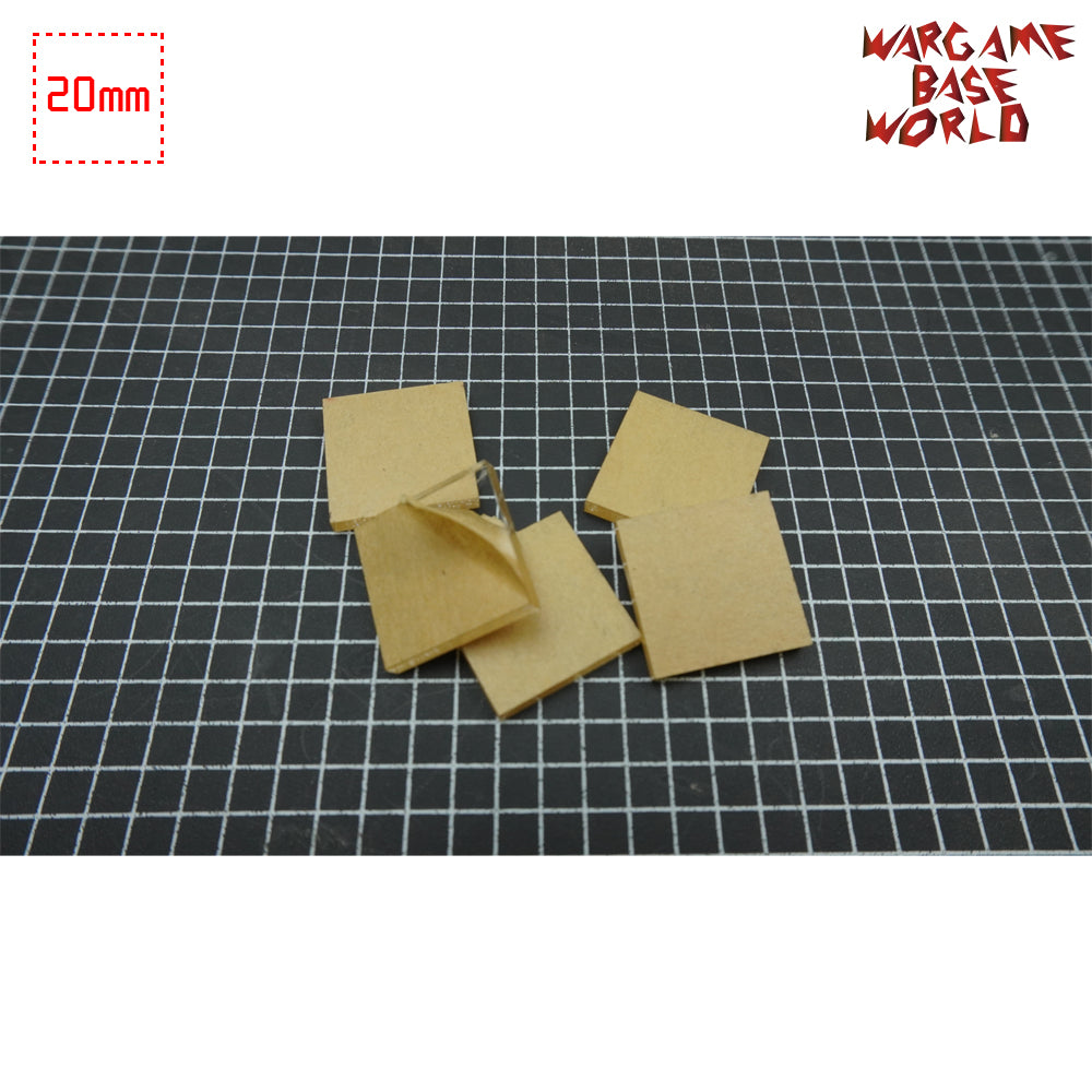 20mm Square Clear Bases TRANSPARENT / CLEAR BASES for Miniatures - WargameBase Store