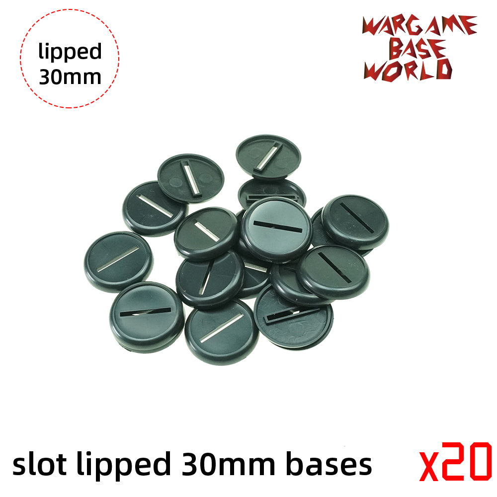 Wargame Bases -slot 30mm Lipped bases - WargameBase Store