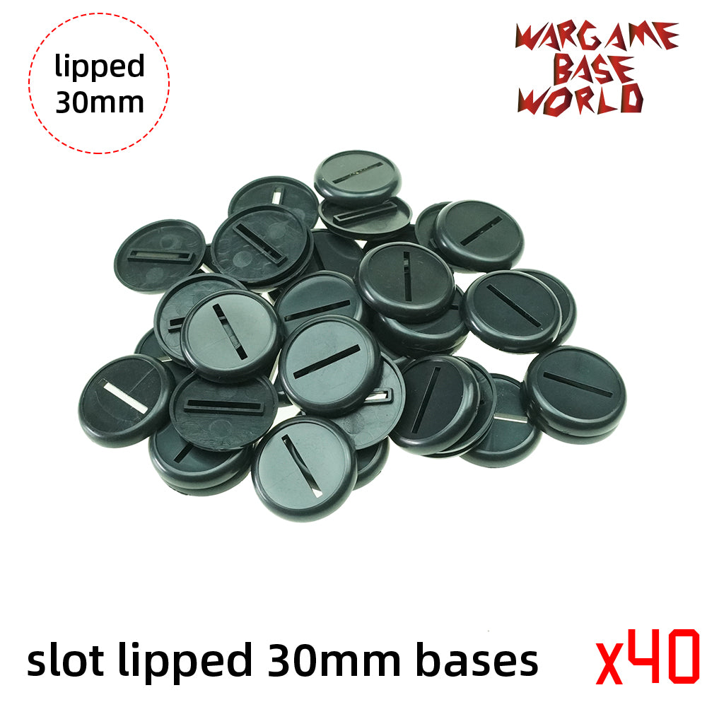 Wargame Bases -slot 30mm Lipped bases - WargameBase Store