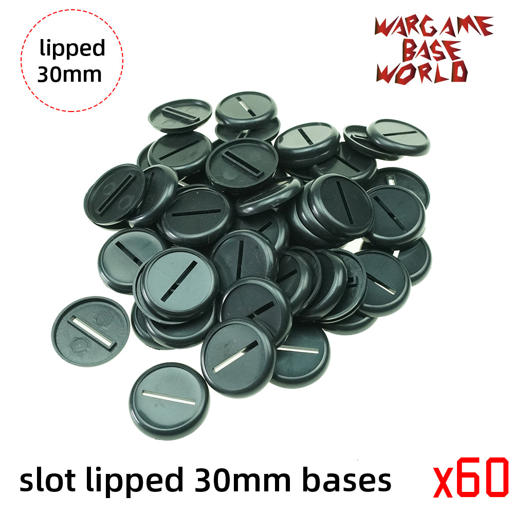 Wargame Bases -slot 30mm Lipped bases - WargameBase Store