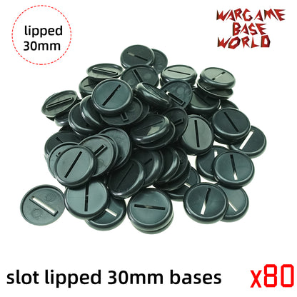 Wargame Bases -slot 30mm Lipped bases - WargameBase Store