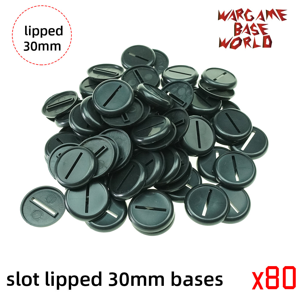 Wargame Bases -slot 30mm Lipped bases - WargameBase Store