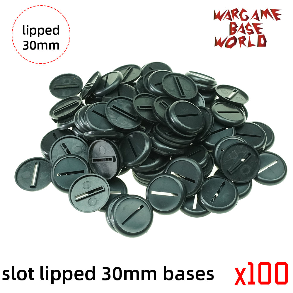 Wargame Bases -slot 30mm Lipped bases - WargameBase Store