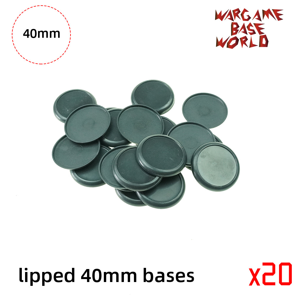 Wargame Bases - 40mm Lipped bases - WargameBase Store