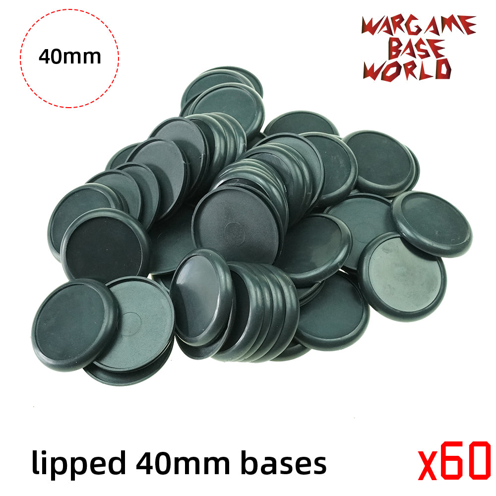 Wargame Bases - 40mm Lipped bases - WargameBase Store