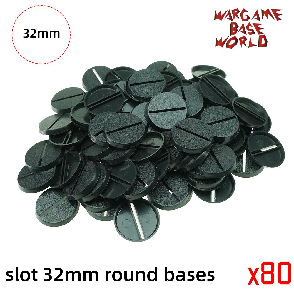 Wargame Base World - Lot of 32mm Slot Round Warhammer Bases for Miniatures - WargameBase Store